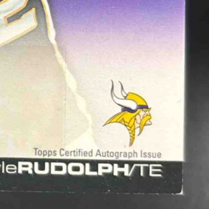 2011 Topps Kyle Rudolph Game Day Auto #GDA-KR RC Minnesota Vikings - Sports Cards