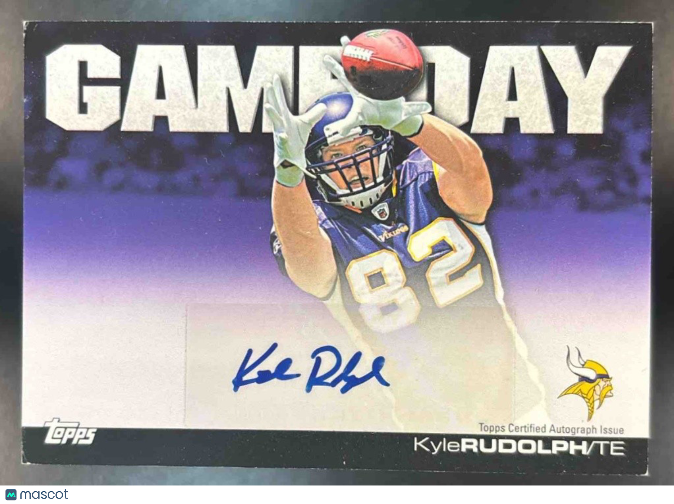 2011 Topps Kyle Rudolph Game Day Auto #GDA-KR RC Minnesota Vikings - Sports Cards