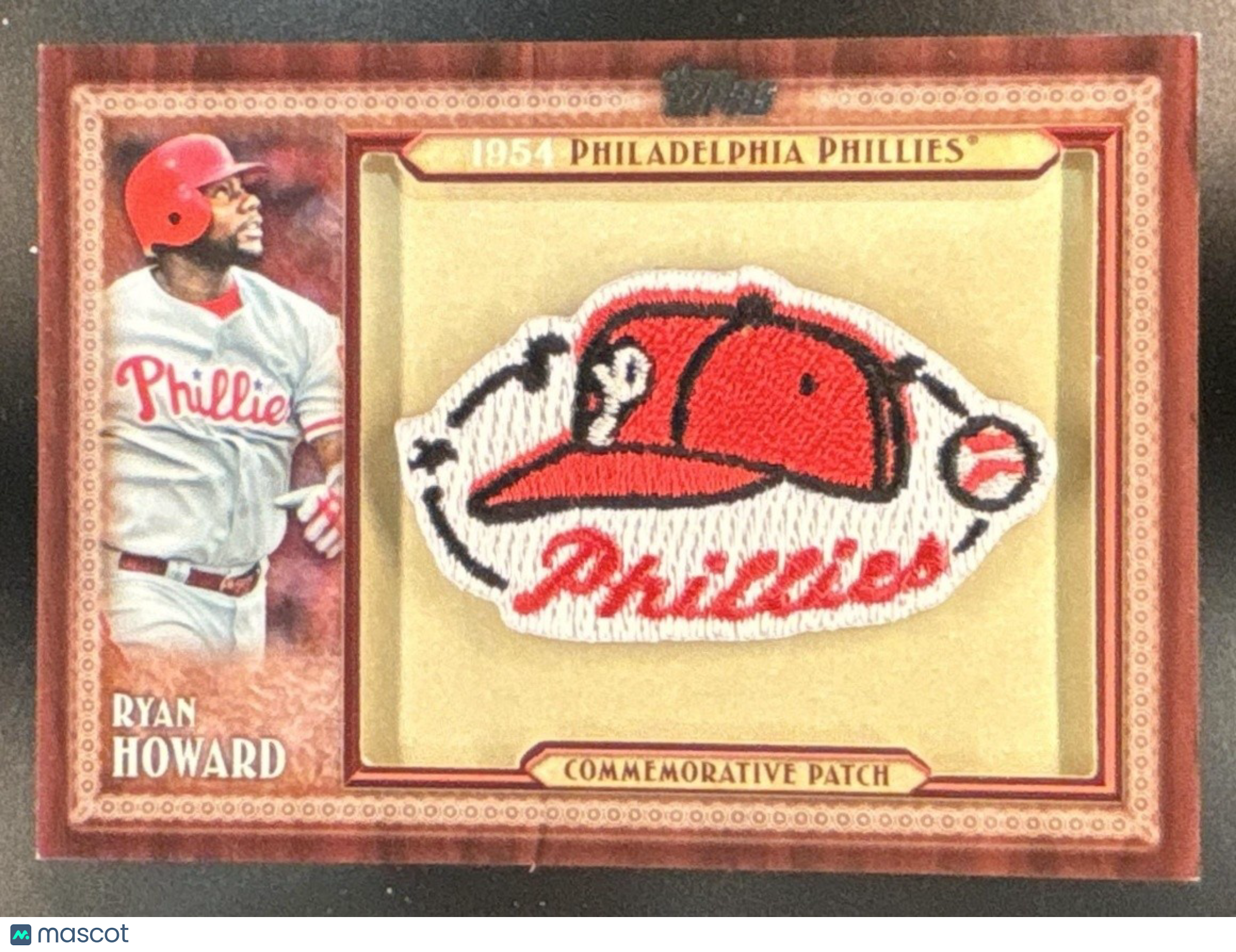 2011 Topps Ryan Howard Throwback Logo Manufactured Patch Philadelphia Phillies - Sports Cards