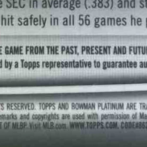 2012 Bowman Platinum Mikie Mahtook Prospect Auto #AP-MM Tampa Bay Rays - Sports Cards