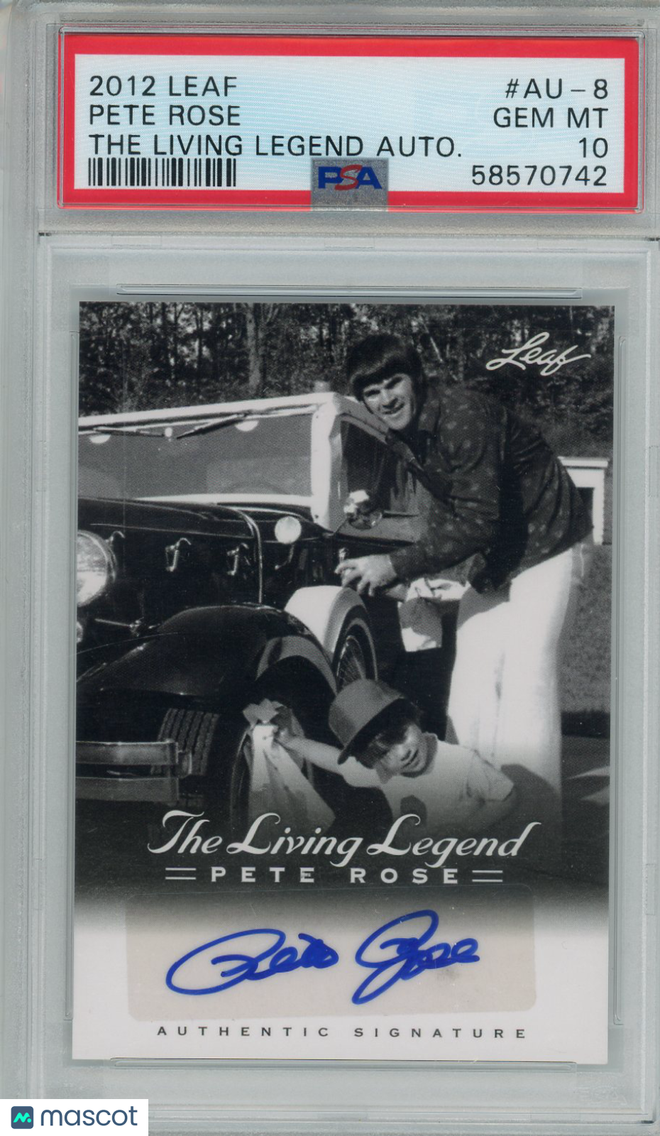 2012 Leaf The Living Legend Autograph Pete Rose Autograph #AU-8 PSA 10 - Graded Sports Cards