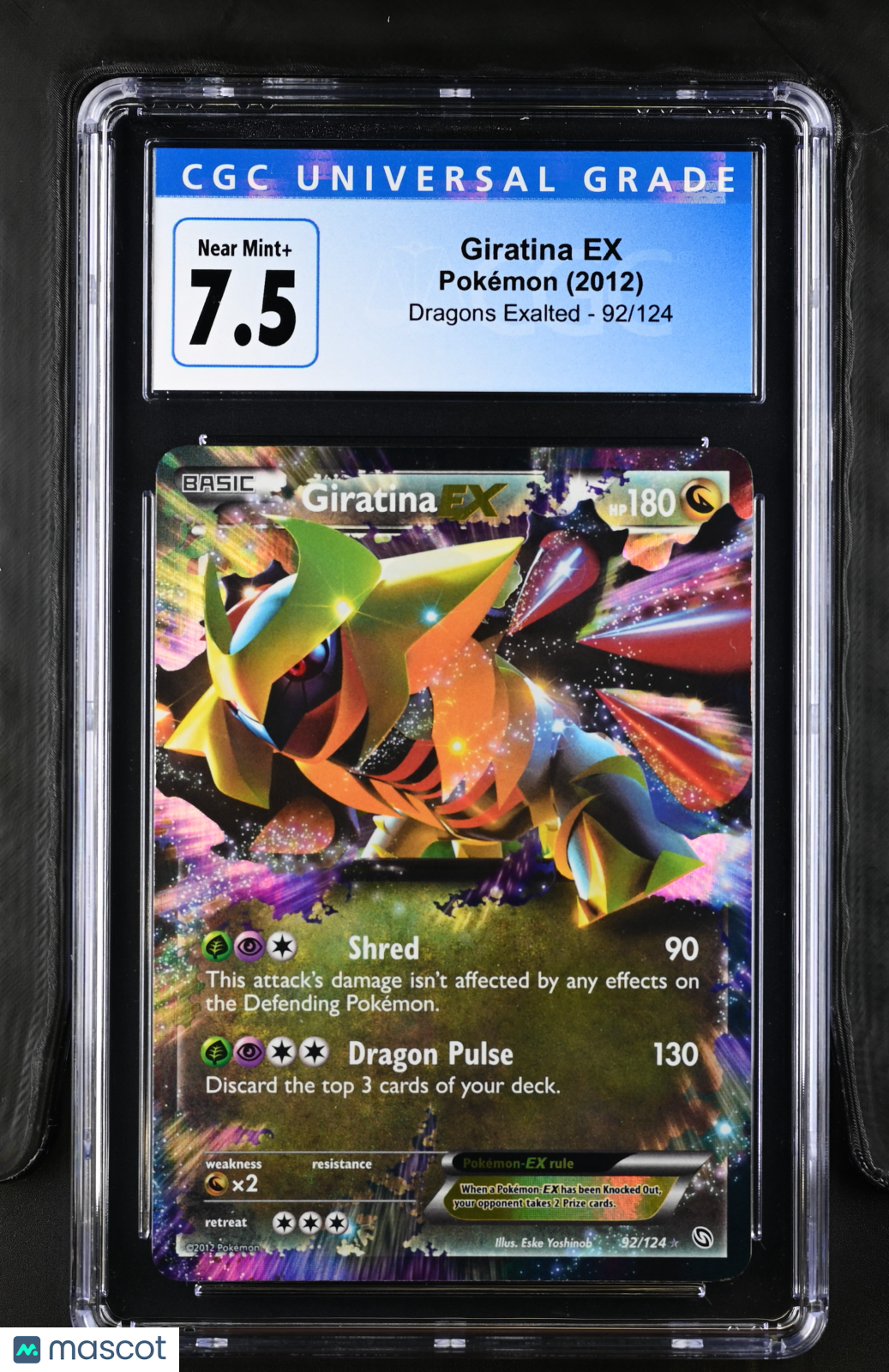 2012 Pokémon Dragons Exalted Giratina EX #92/124 CGC 7.5 - Graded TCG/CCG