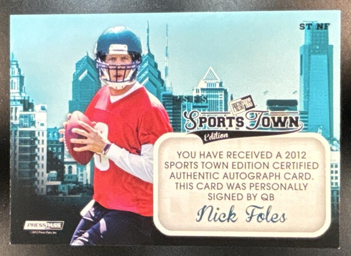 2012 Press Pass Sports Town Edition Autographs Nick Foles /149 Auto Eagles - Sports Cards