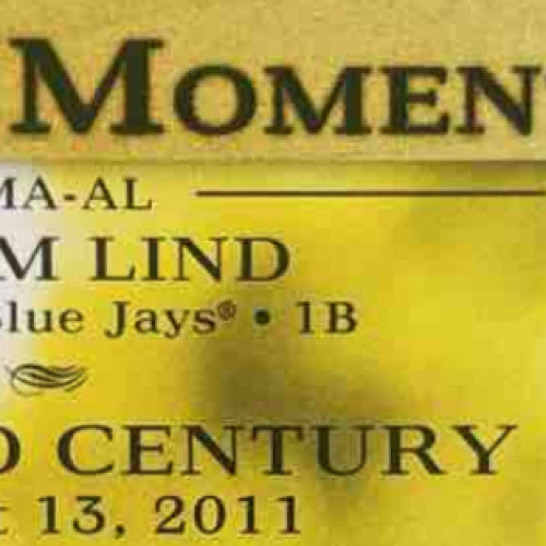 2012 Topps Adam Lind Golden Moments Auto #GMA-AL Toronto Blue Jays - Sports Cards