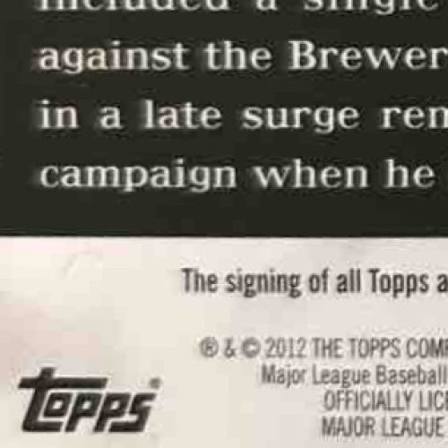2012 Topps Chris Coghlan Golden Moments Auto #GMA-CC Miami Marlins - Sports Cards