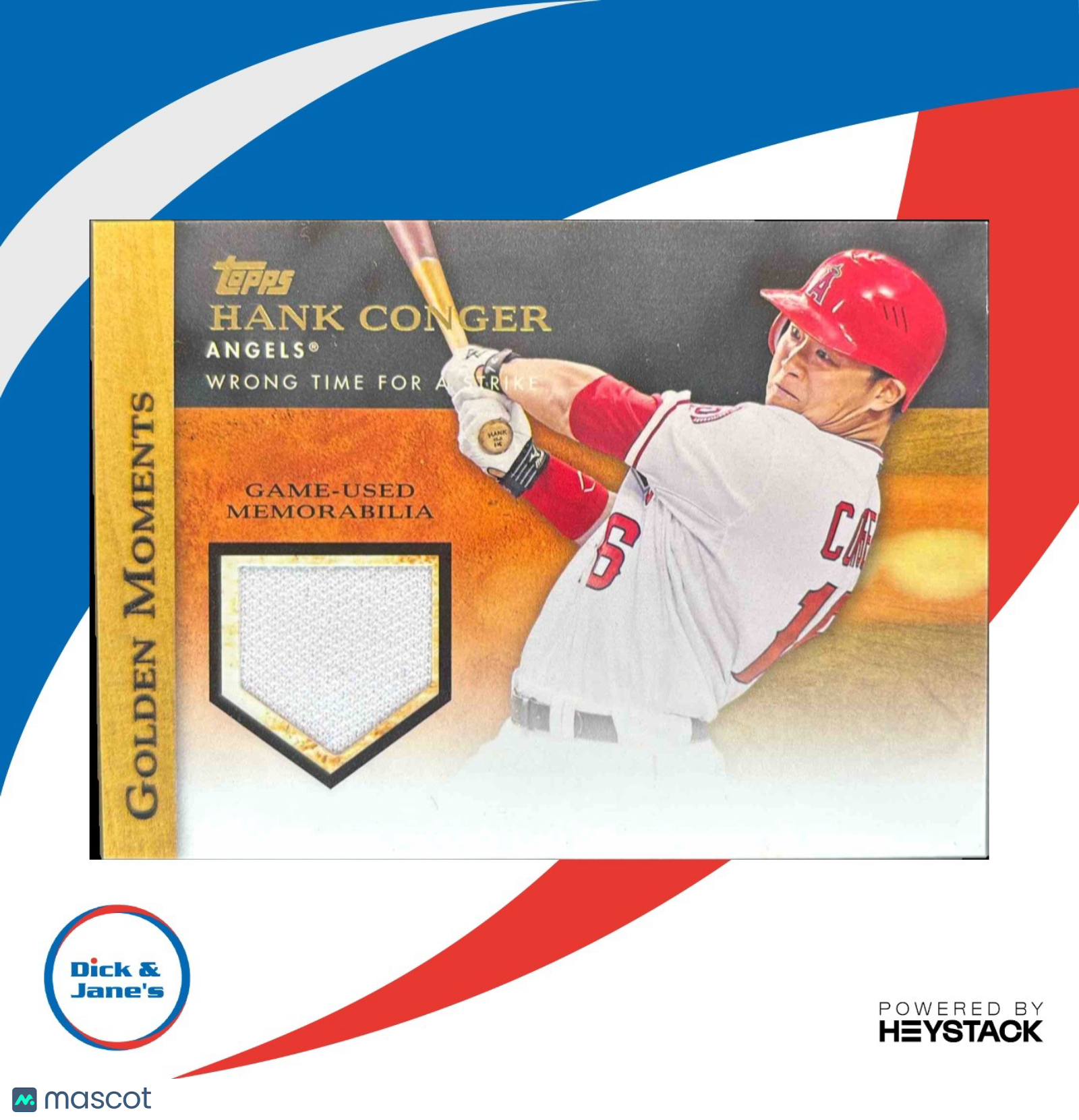 2012 Topps Hank Conger Golden Moments Relics #GMR-HCO MEM - Sports Cards