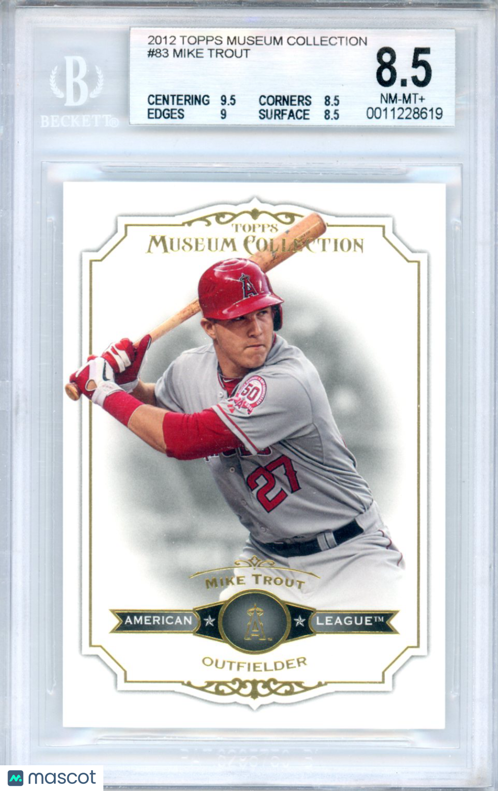 2012 Topps Museum Collection Mike Trout #83 BGS 8.5 - Graded Sports Cards