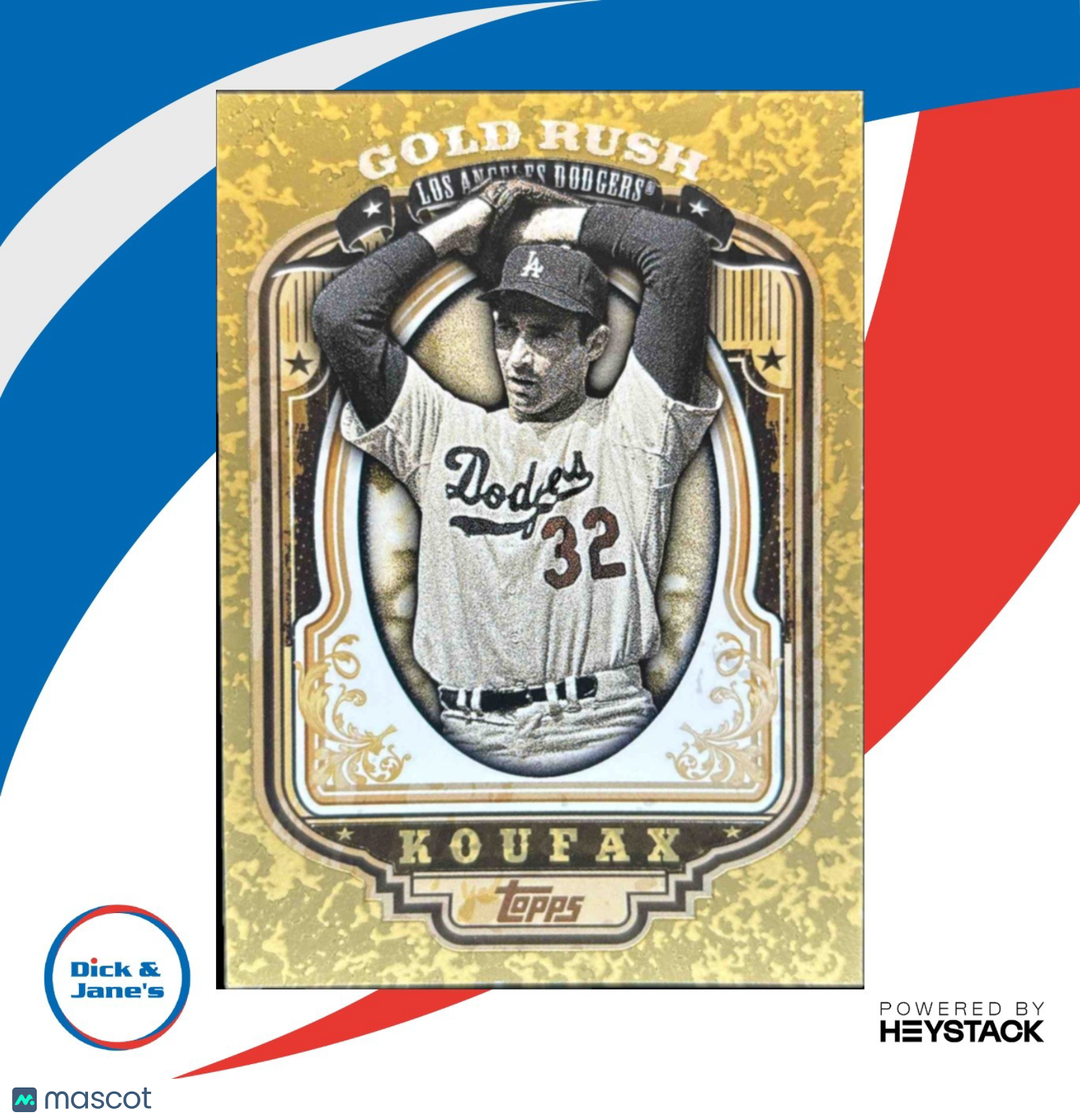 2012 Topps Sandy Koufax Gold Rush Wrapper Redemption #47 Los Angeles Dodgers - Sports Cards