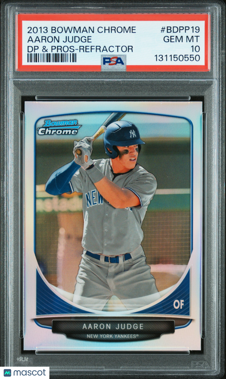 2013 Bowman Chrome Draft Picks Aaron Judge DP Refractor #BDPP19 PSA 10 GEM MINT - Graded Sports Cards