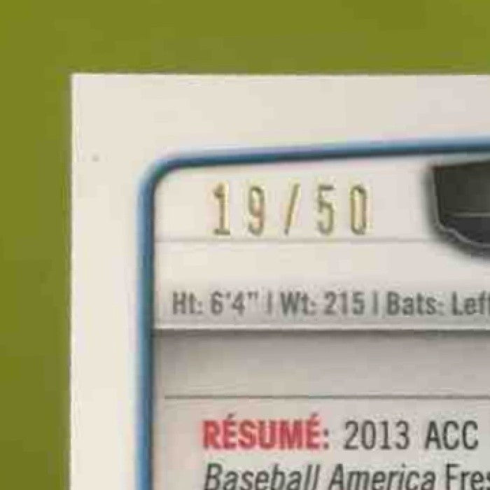 2013 Bowman Draft Picks & Prospects Chrome Colin Moran Auto Blue /50 Marlins - Sports Cards