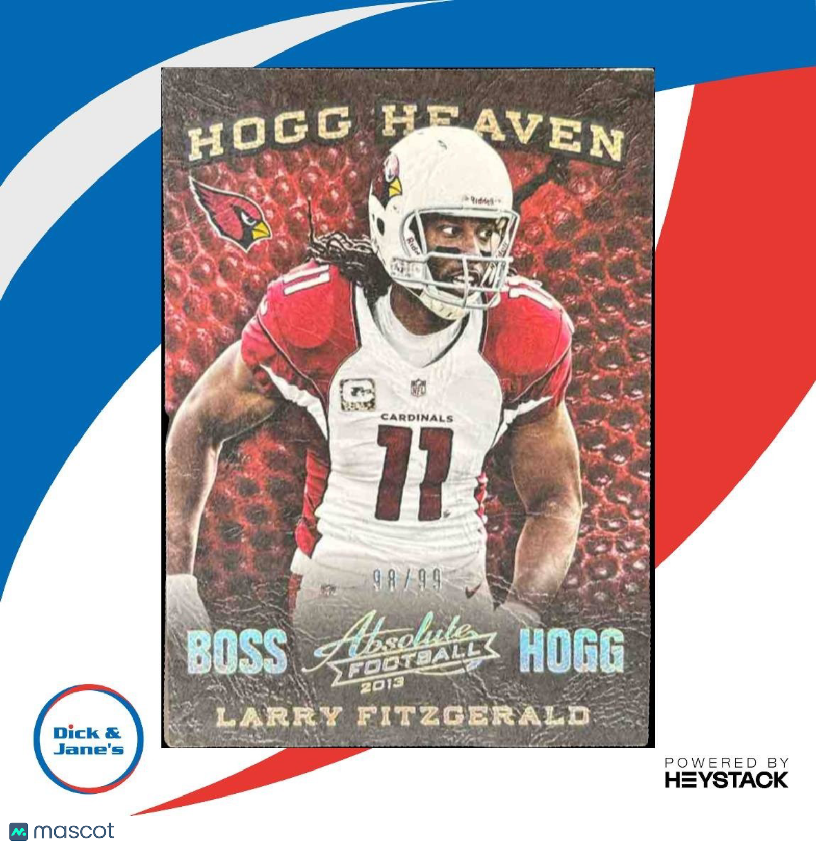 2013 Panini Absolute Larry Fitzgerald Hogg Heaven Boss /99 #1 Arizona Cardinals - Sports Cards