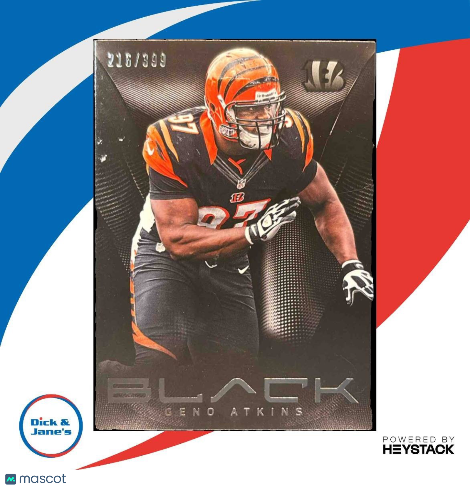 2013 Panini Black Geno Atkins /399 #36 Cincinnati Bengals - Sports Cards