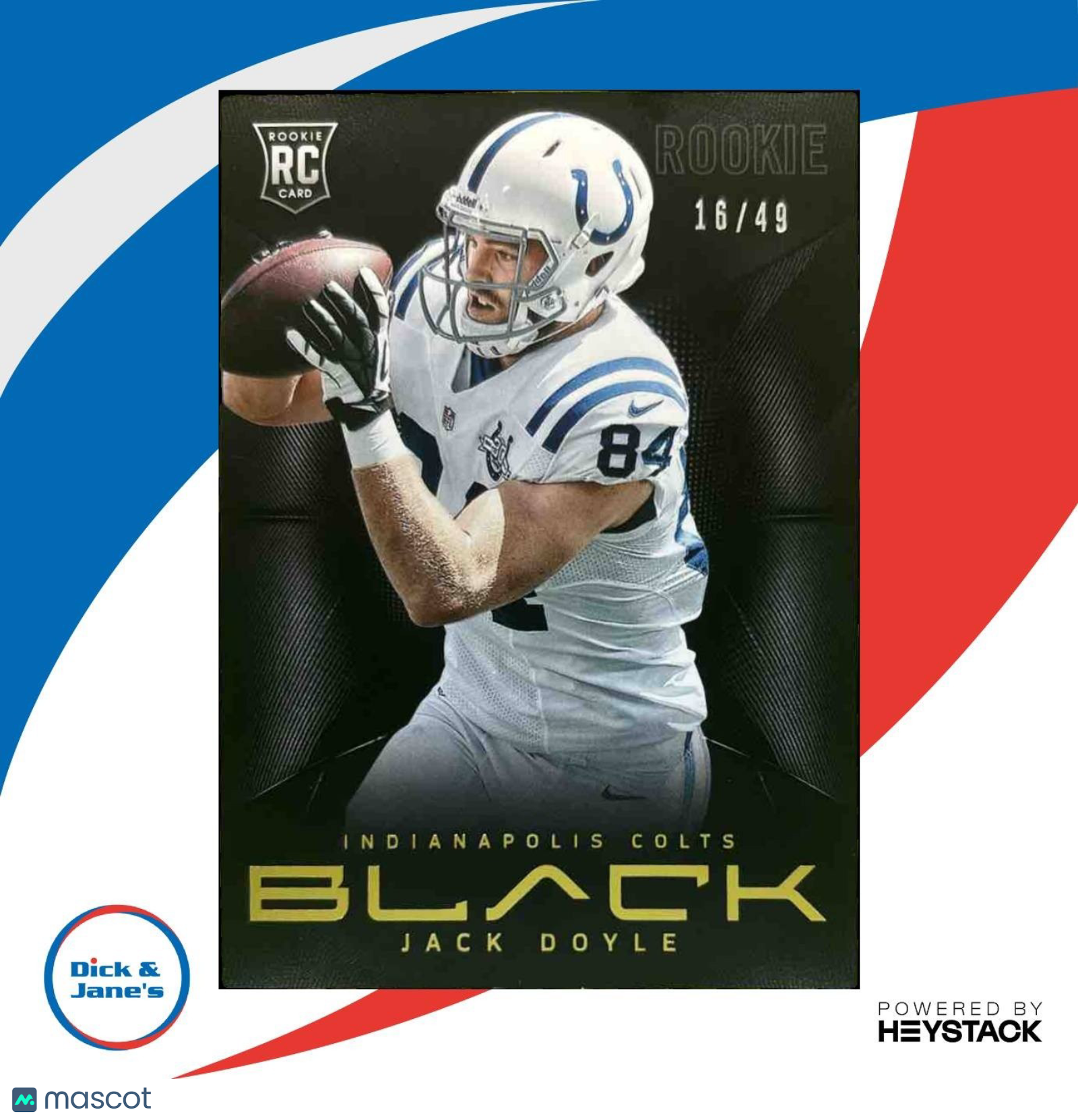 2013 Panini Black Jack Doyle Gold /49 #194 RC Indianapolis Colts - Sports Cards