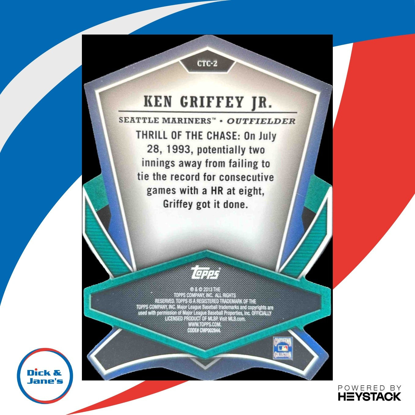 2013 Topps Ken Griffey Jr. Cut to the Chase #CTC-2 Seattle Mariners - Sports Cards