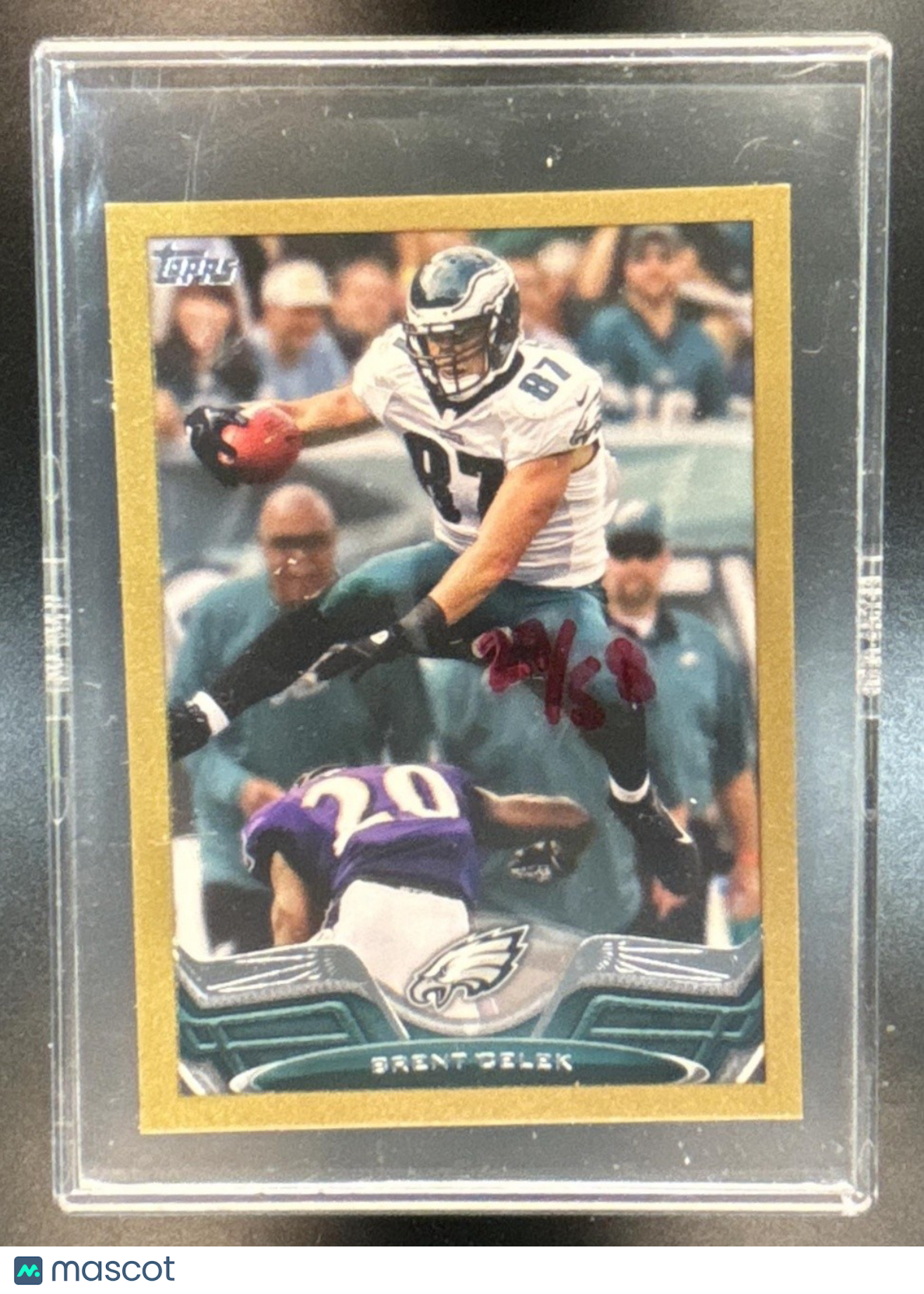2013 Topps Mini Brent Celek Gold 27/58 #186 Philadelphia Eagles - Sports Cards