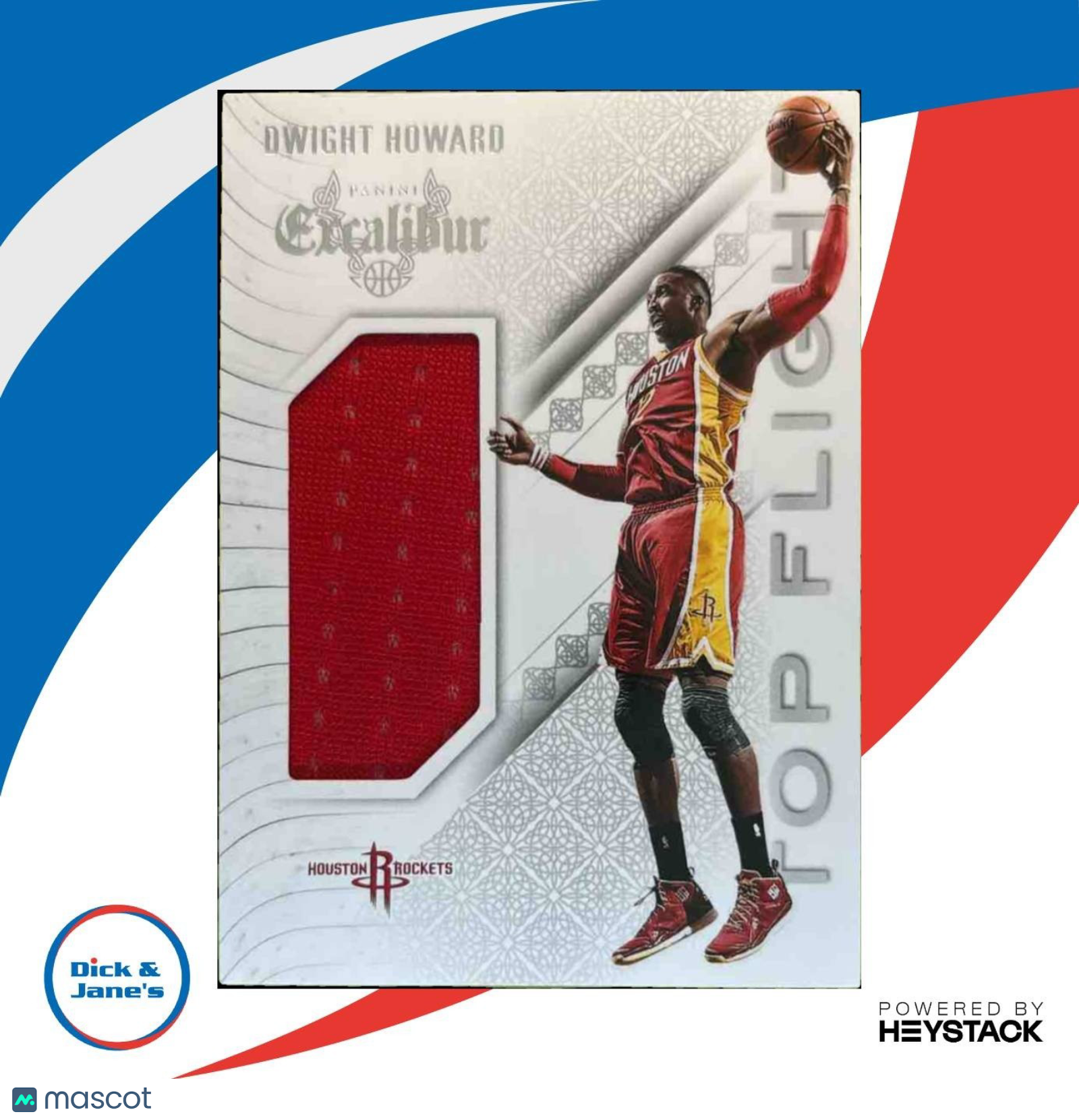 2014-15 Panini Excalibur Dwight Howard Top Flight Patch #3 Houston Rockets - Sports Cards