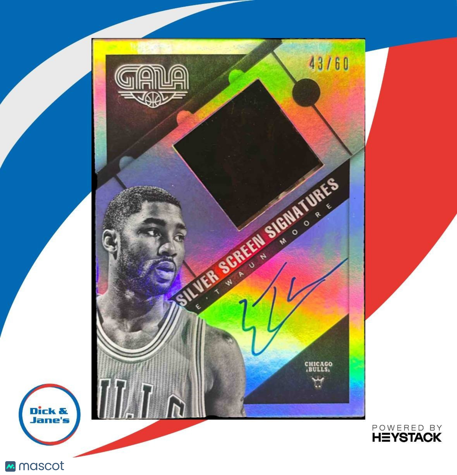 2014-15 Panini Gala E Twaun Moore Silver Screen Signatures /60 Auto Bulls - Sports Cards