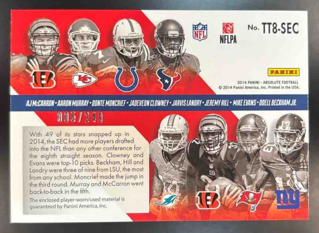 2014 Absolute Murray McCarron Moncrief Clowney Landry Hill Evans Beckham /249 - Sports Cards