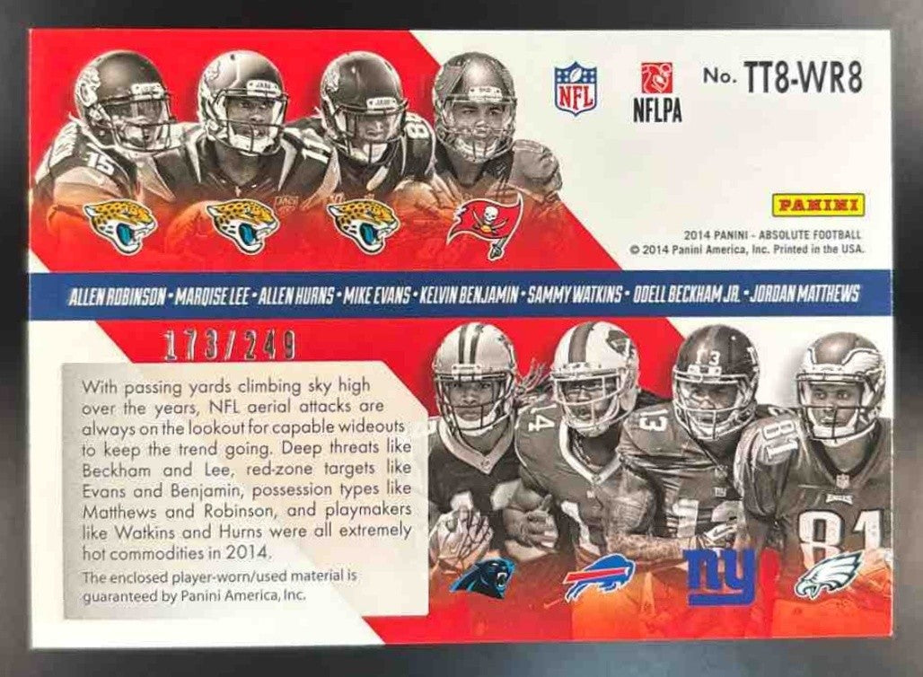 2014 Absolute Tools of Trade Eight Player Mike Evans Odell Beckham Jr. Allen ++ - Sports Cards