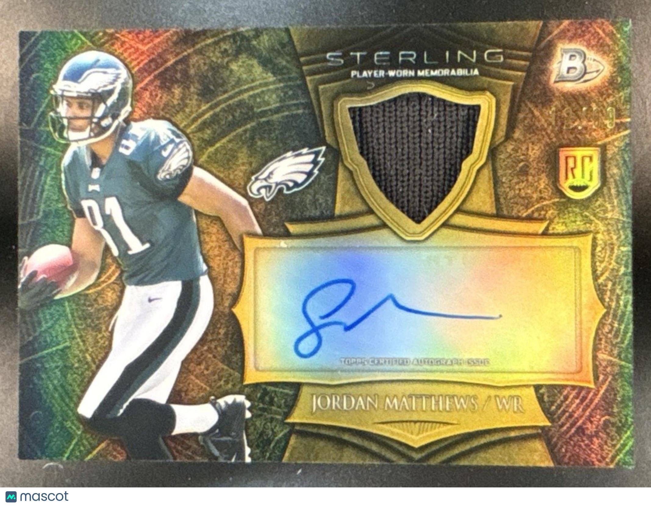 2014 Bowman Sterling Jordan Matthews Rookie Auto Relics Gold /99 RC Eagles - Sports Cards