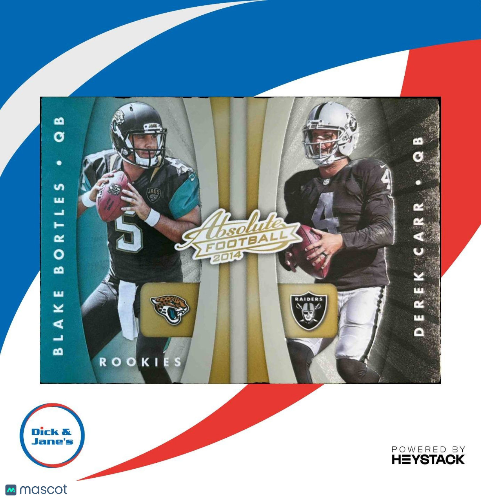 2014 Panini Absolute Derek Carr Terrance West Blake Bortles Jimmy Garoppolo Quad - Sports Cards