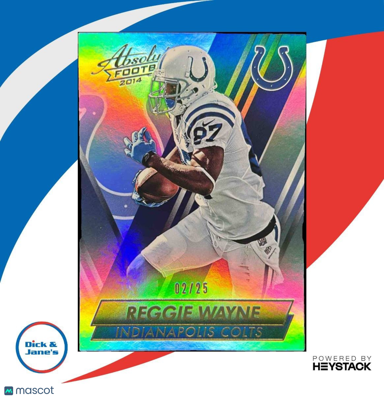 2014 Panini Absolute Reggie Wayne Spectrum Gold 2/25 #12 Indianapolis Colts - Sports Cards