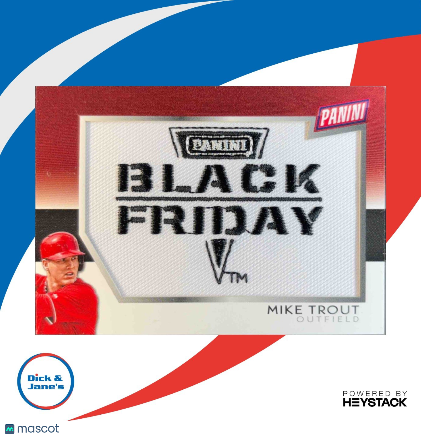 2014 Panini Black Friday Mike Trout Manufactured Patches #MT Los Angeles Angels - Sports Cards