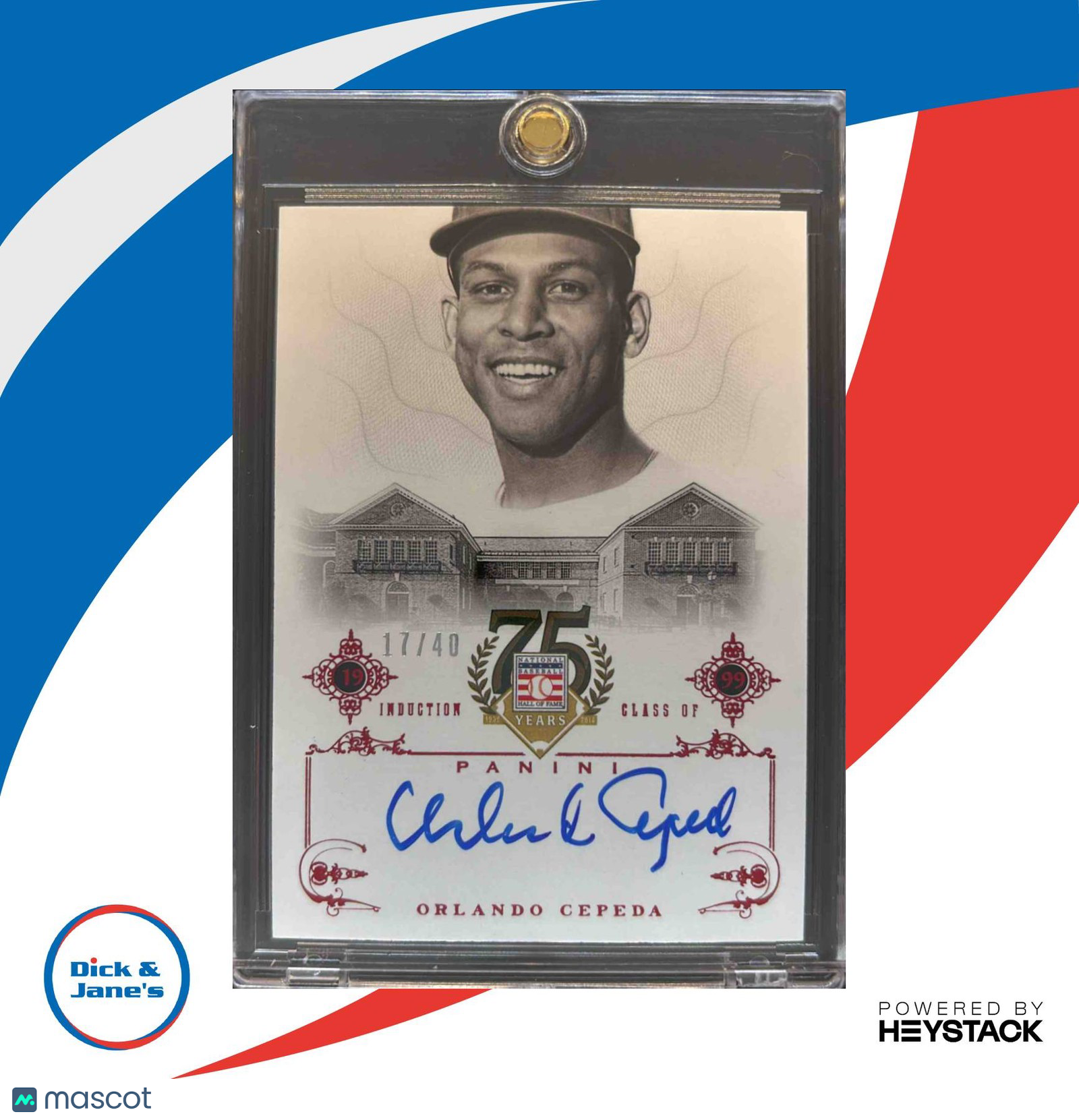 2014 Panini Hall of Fame 75th Orlando Cepeda Signatures Red /40 Auto Giants HOF - Sports Cards