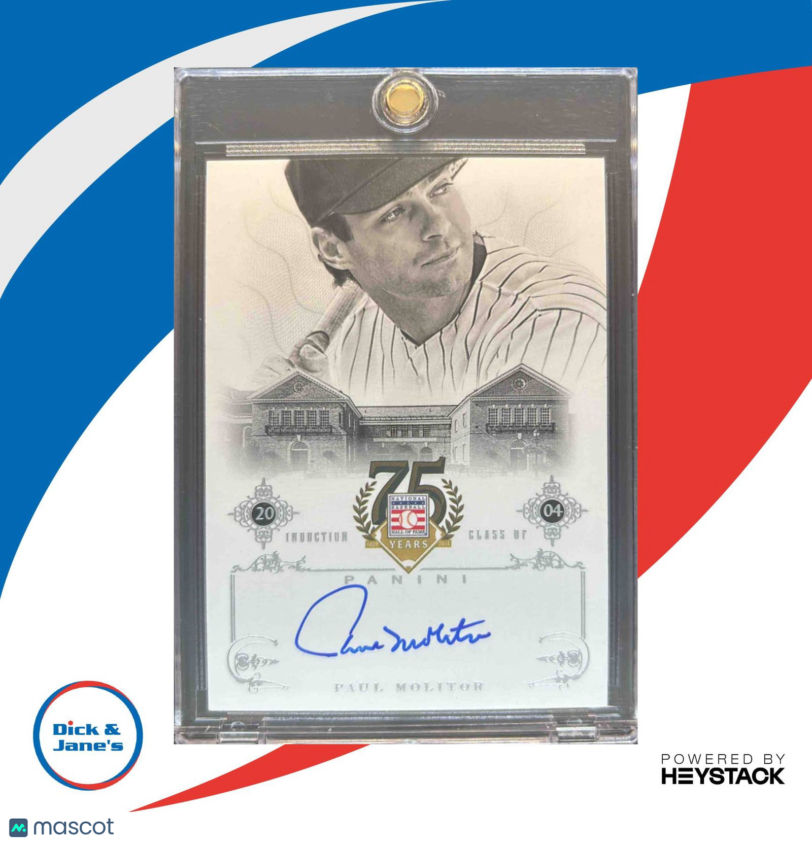 2014 Panini Hall of Fame 75th Paul Molitor Signatures #48 Auto Milwaukee Brewers - Sports Cards