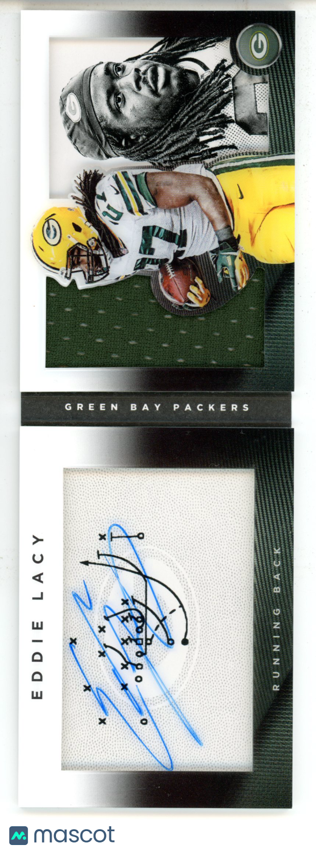 2014 Panini Playbook Eddie Lacy Booklet Player-Worn 1/5 Memorabilia #PBS-Packers - Sports Cards