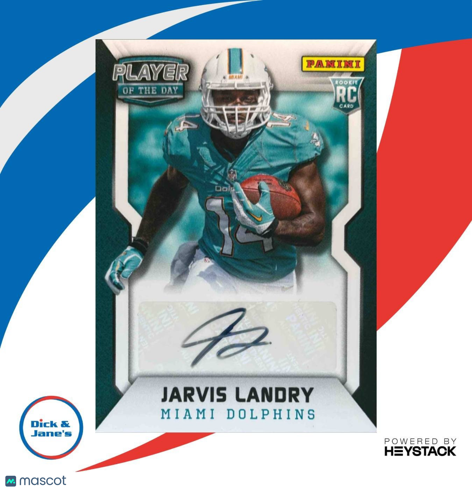 2014 Panini Player of the Day Jarvis Landry Auto #JL RC Miami Dolphins - Sports Cards