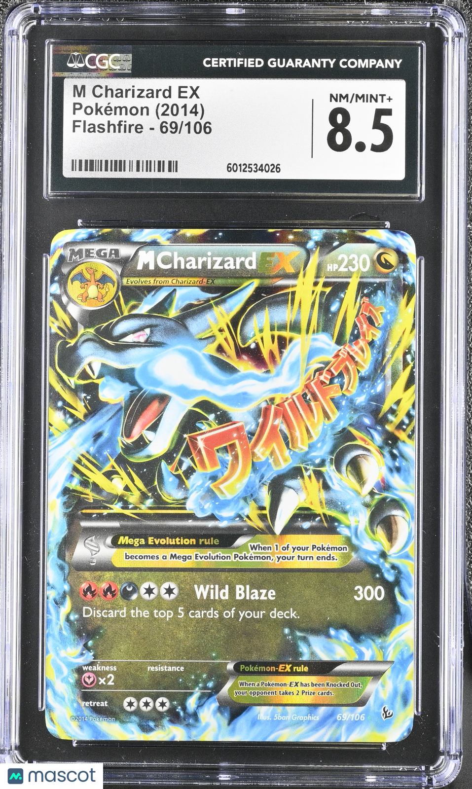 2014 Pokemon Flashfire M Charizard EX #69/106 CGC 8.5 - Graded TCG/CCG