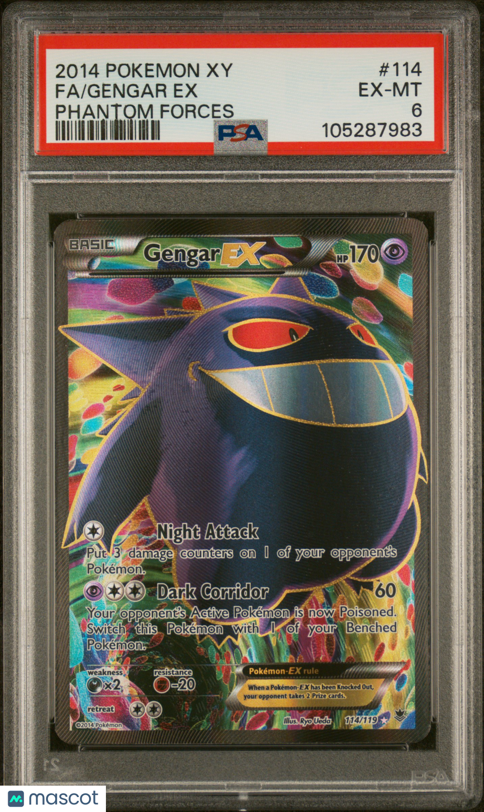 2014 Pokemon Xy Phantom Forces Gengar EX #114 Fa Phantom Forces PSA 6 - Graded TCG/CCG