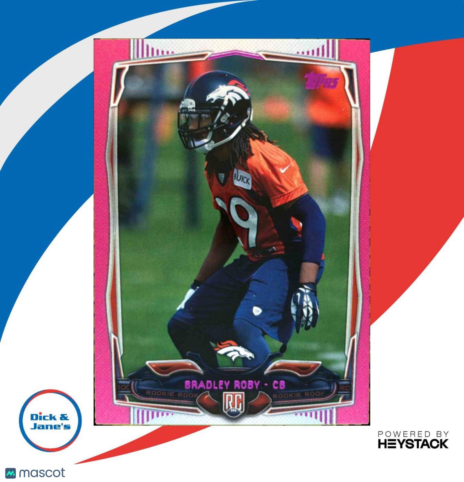 2014 Topps Bradley Roby Pink 21/499 #366 RC Denver Broncos - Sports Cards