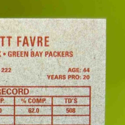 2014 Topps Brett Favre 1963 Mini #263 Green Bay Packers - Sports Cards