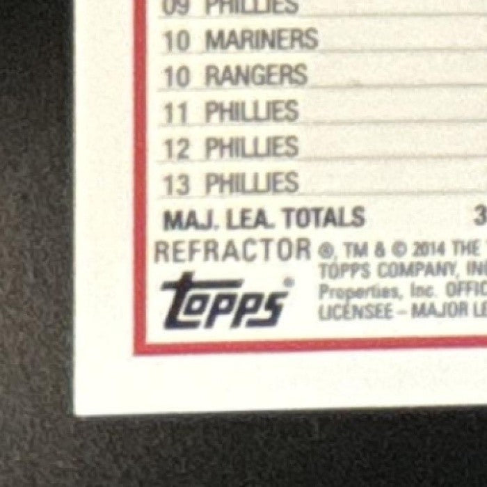 2014 Topps Chrome Cliff Lee Gold Refractor /50 #37 Philadelphia Phillies - Sports Cards