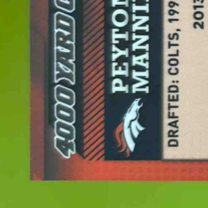 2014 Topps Chrome Mini Peyton Manning 4000 Yard Club Red /210 #6 Denver Broncos - Sports Cards