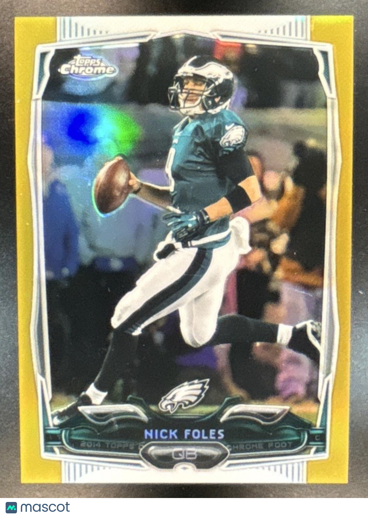 2014 Topps Chrome Nick Foles Gold Refractor /50 #109 Philadelphia Eagles - Sports Cards
