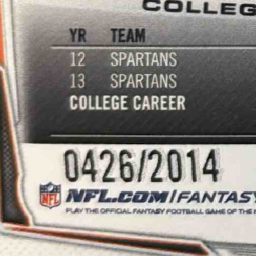 2014 Topps David Fales Gold 426/2014 #385 RC Chicago Bears - Sports Cards