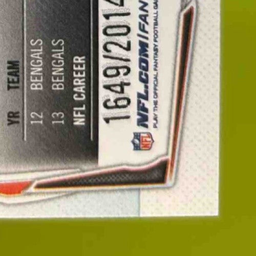 2014 Topps Geno Atkins Gold 1649/2014 #126 Cincinnati Bengals - Sports Cards