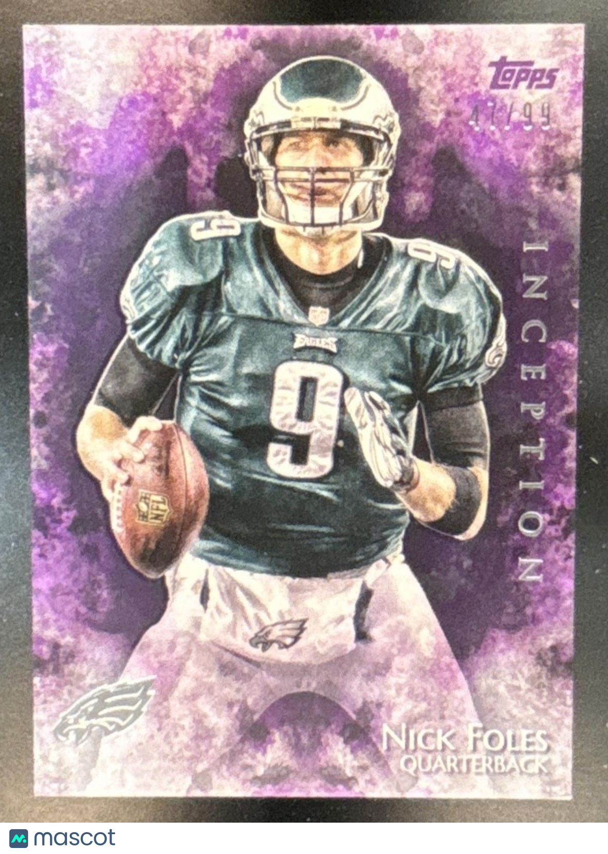 2014 Topps Inception Nick Foles Purple 47/99 #35 Philadelphia Eagles - Sports Cards