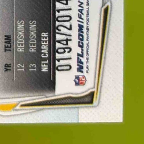 2014 Topps Kirk Cousins Gold 194/2014 #147 Washington Redskins - Sports Cards