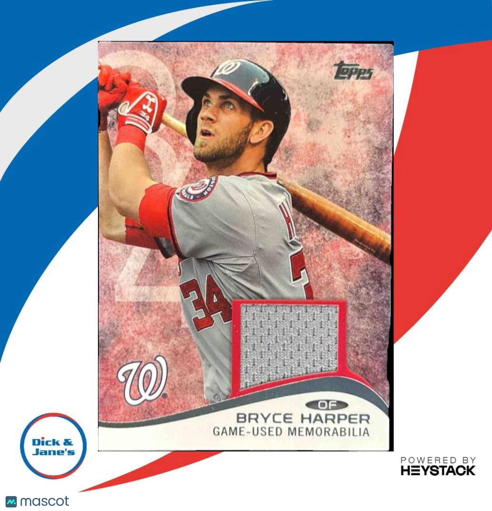 2014 Topps Mini Bryce Harper Relics #MR-BHA Washington Nationals - Sports Cards