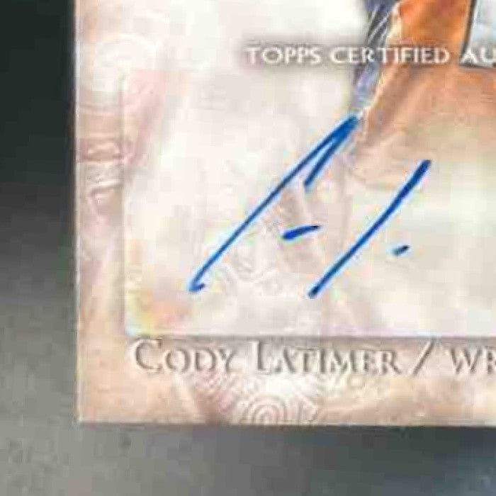 2014 Topps Valor Cody Latimer Shield of Honor Patch Auto RC Denver Broncos - Sports Cards