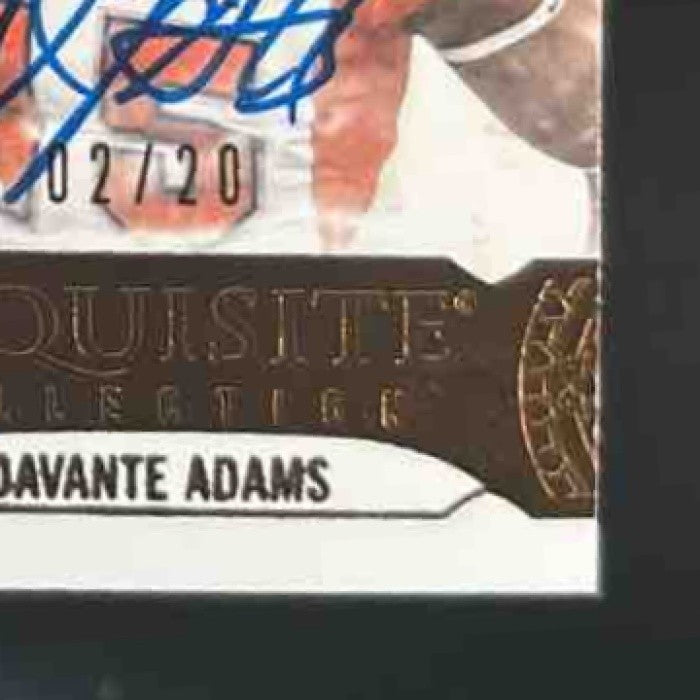 2014 UD Exquisite Collection Davante Adams Patch Auto Bronze /20 RC Bulldogs - Sports Cards