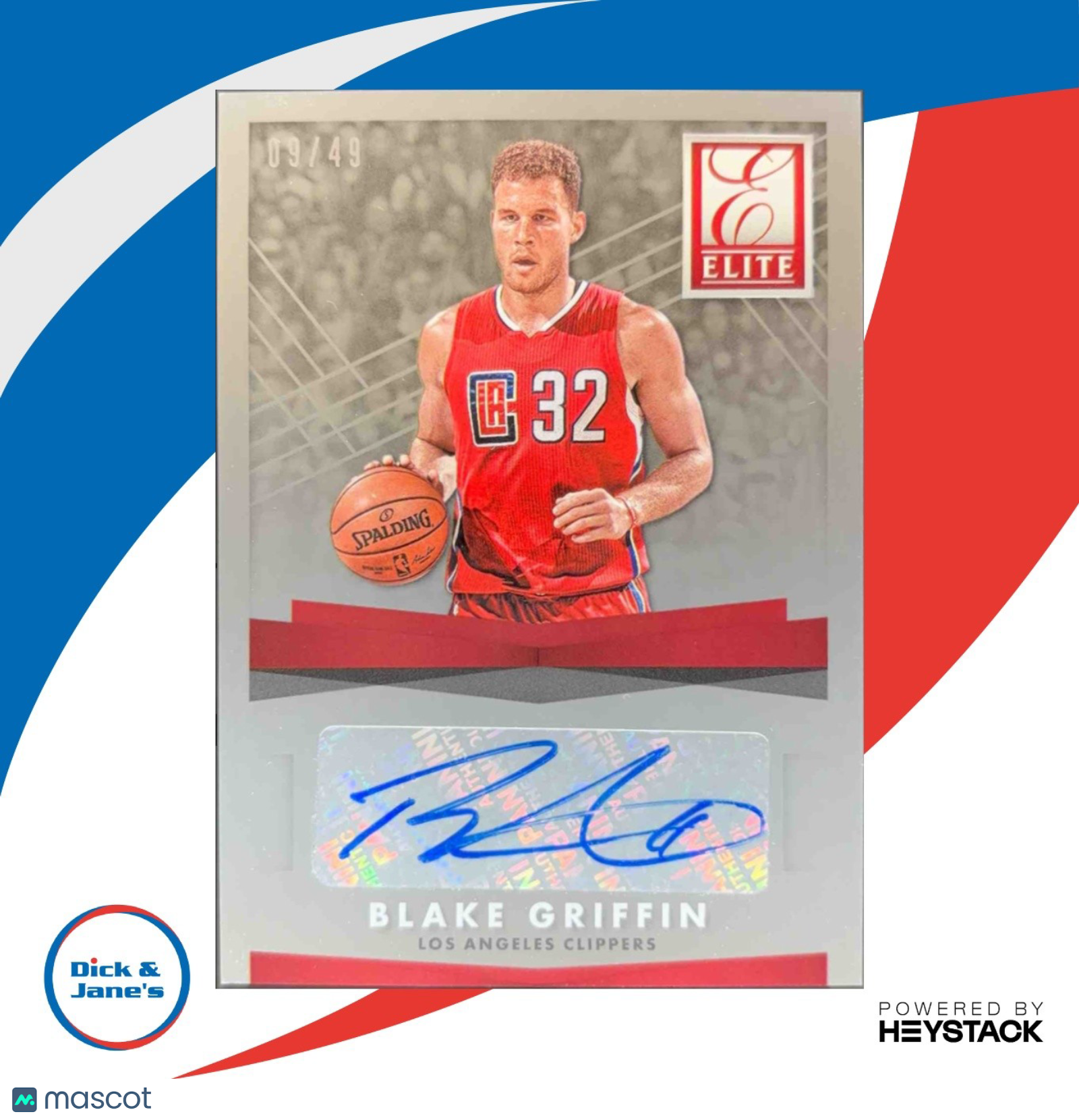 2015-16 Donruss Blake Griffin Elite Signatures 9/49 Auto Los Angeles Clippers - Sports Cards