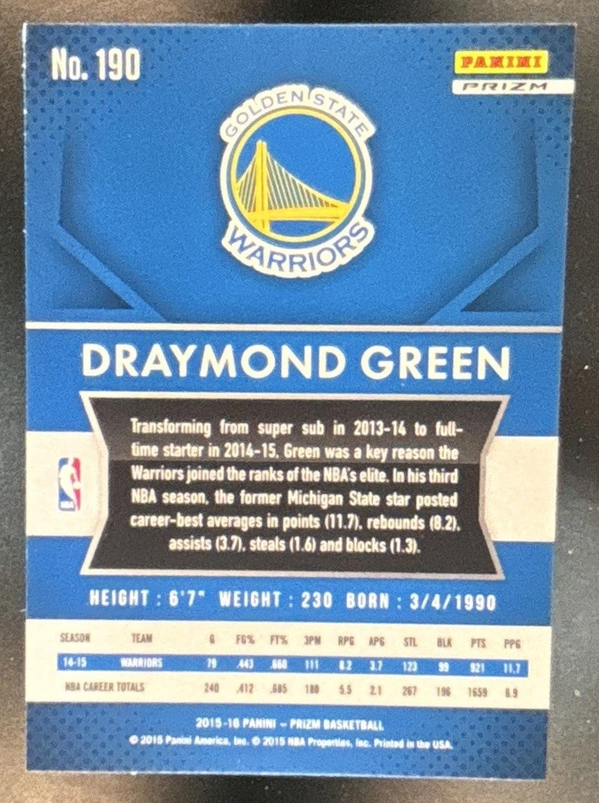 2015-16 Panini Prizm Draymond Green Flash Prizms #190 Golden State Warriors - Sports Cards