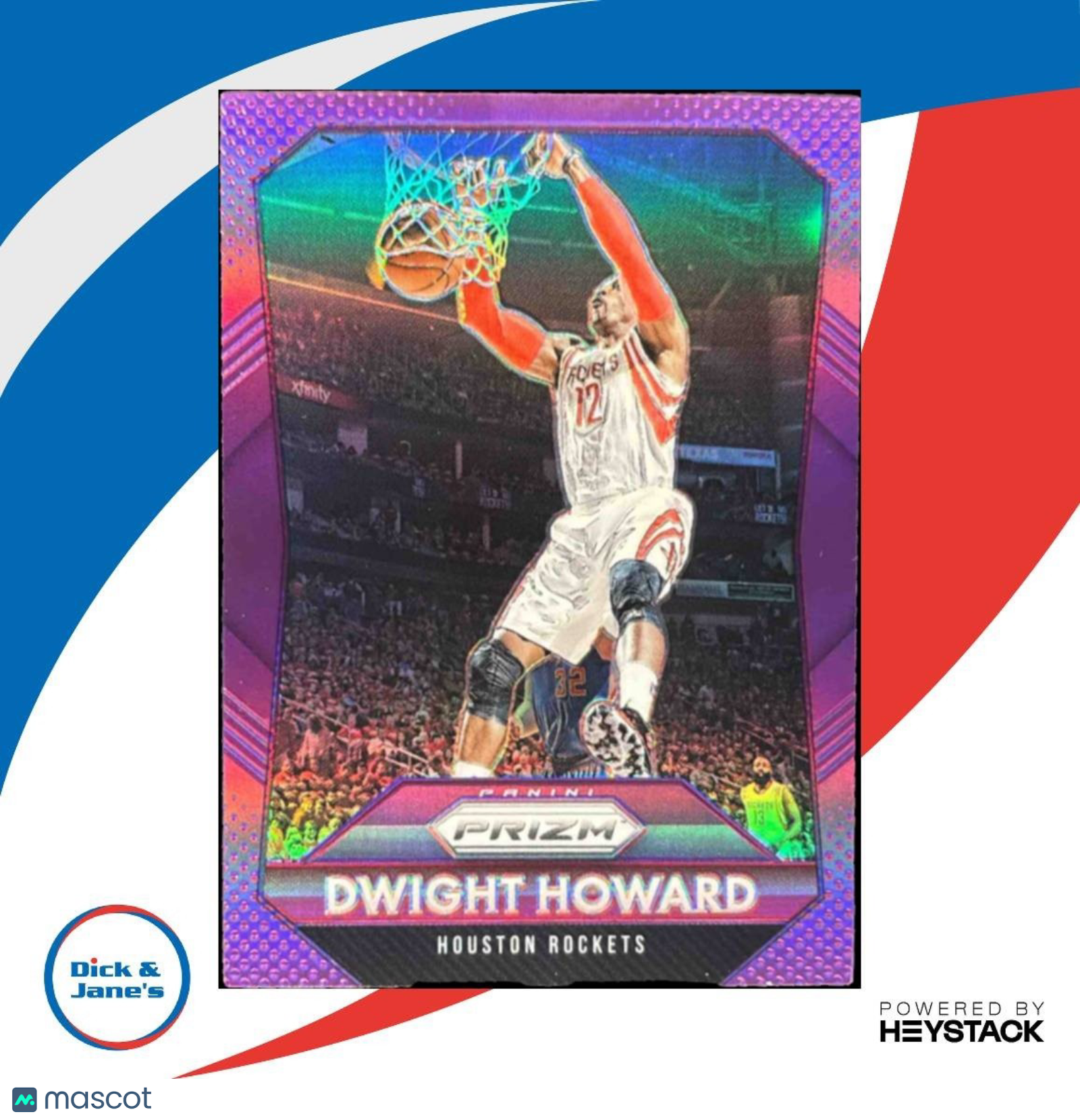 2015-16 Panini Prizm Dwight Howard Purple Prizms 77/99 #223 Houston Rockets - Sports Cards