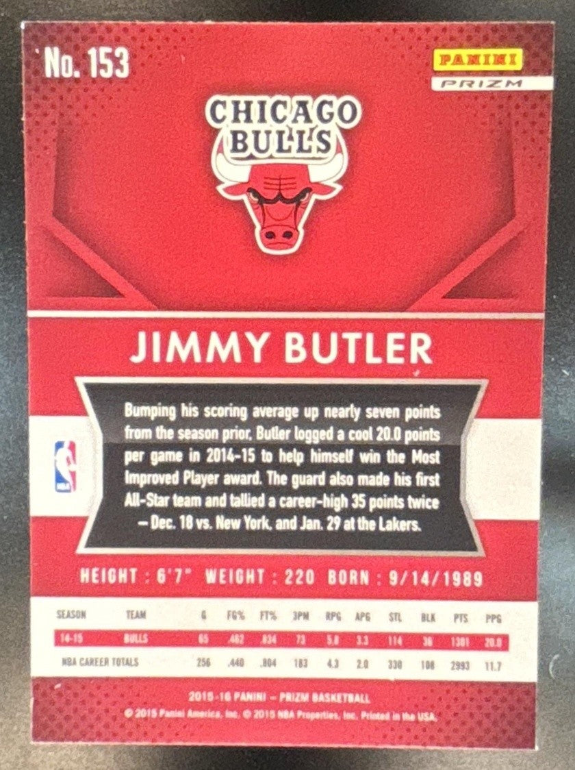 2015-16 Panini Prizm Jimmy Butler Flash Prizms #153 Chicago Bulls - Sports Cards