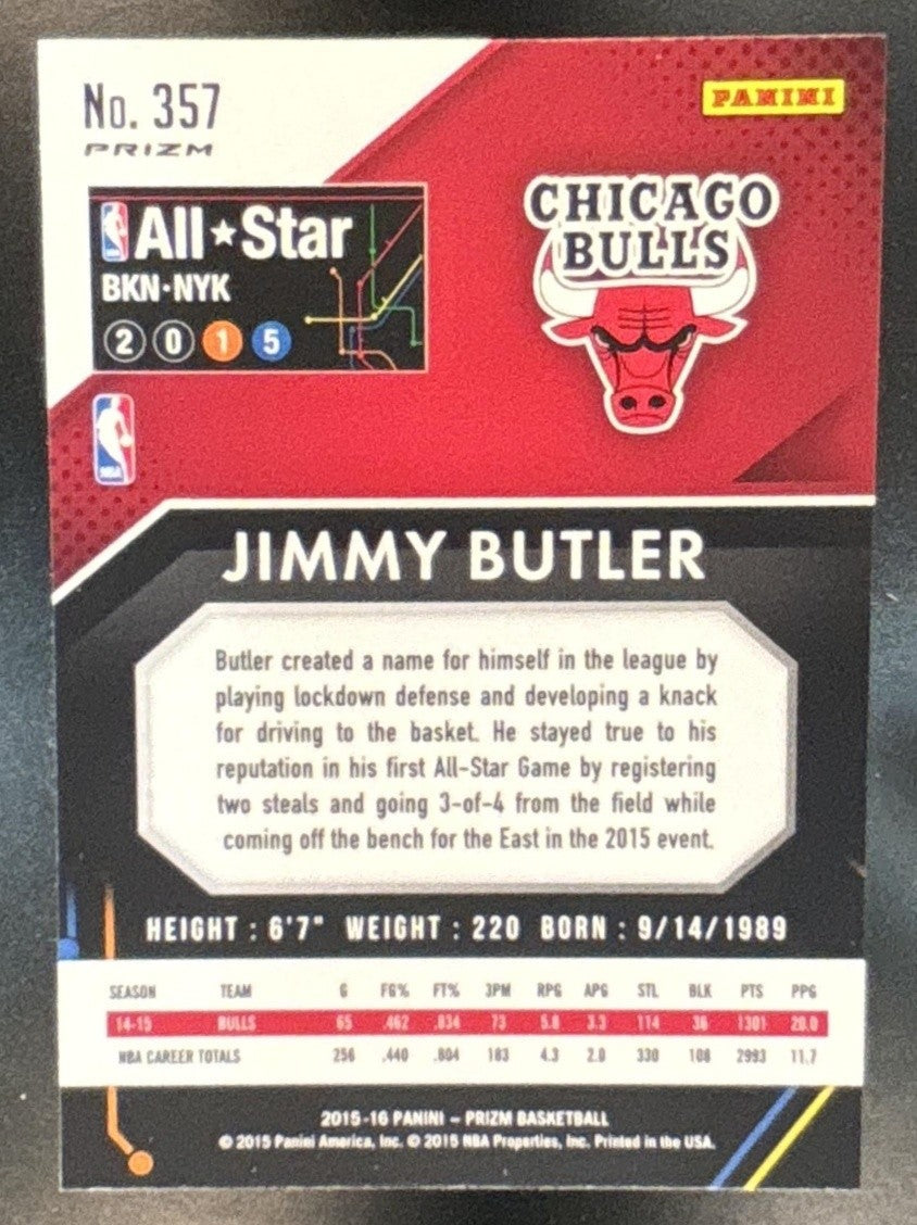 2015-16 Panini Prizm Jimmy Butler Silver Prizms #357 Chicago Bulls - Sports Cards